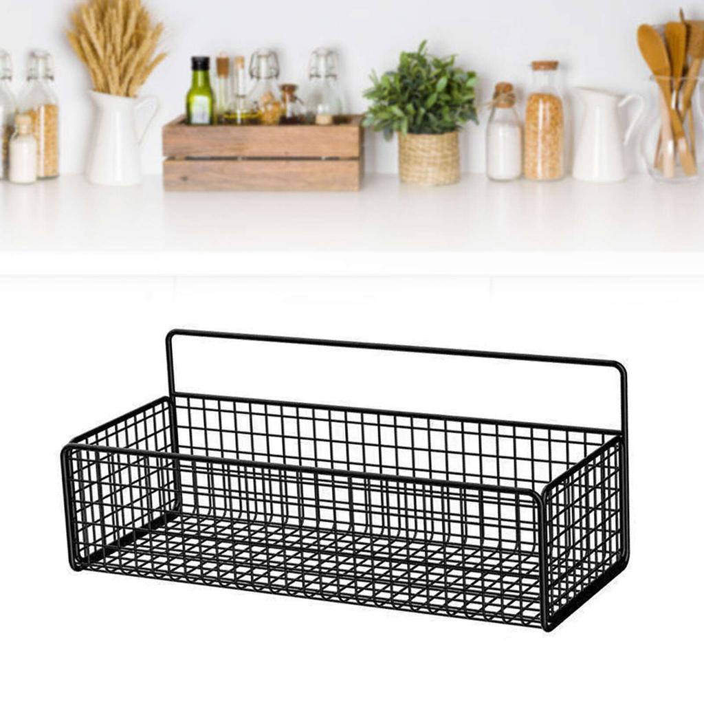 Настенная стойка для хранения вещей, многофункциональная, переносная, из железной проволоки, корзина для ванной комнаты и кухни