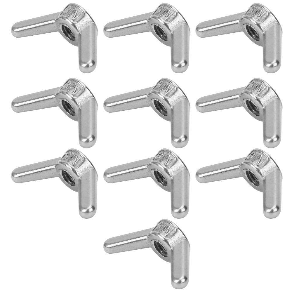 10pcs Premium Metric Thread Nuts Hardware Fittings Thumb Nut Hardware Wing Nuts For Repair