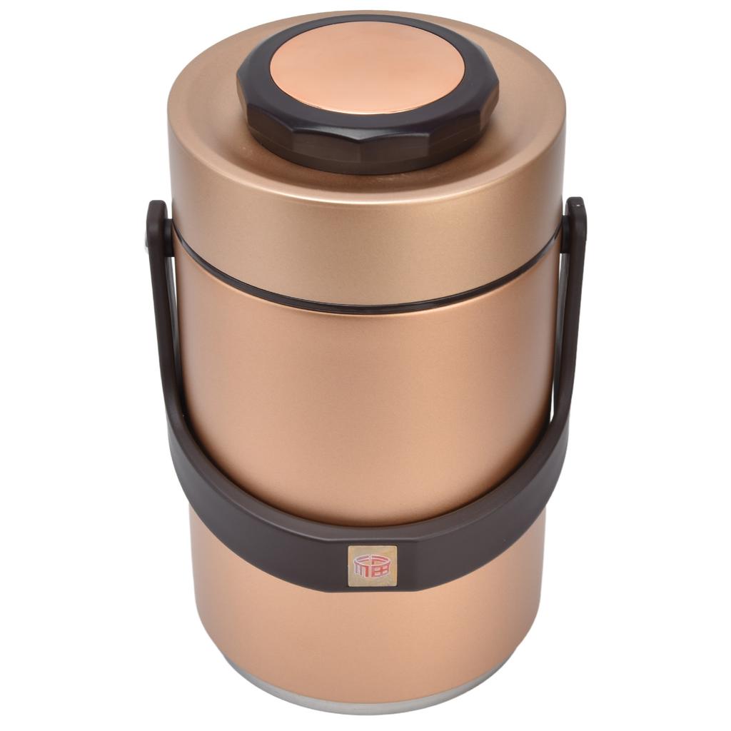 Изолированные контейнеры для обеда из нержавеющей стали 304 с двойным вакуумным отделением, емкостью 2300 мл, 3