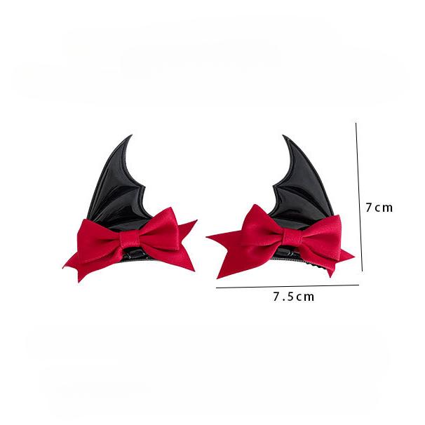 2PCS Halloween Headdress Pumpkin Ghost Bat Antler Hairpin Funny Hair Accessories Girls' Holiday Dance Dress Party Hairpin Decor