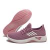 Новые женские спортивные туфли на шнуровке из летящего трикотажа, весенне-летние, на мягкой подошве, повседневные, для внешней торговли, дышащие, одинарные, низкие кроссовки для бега