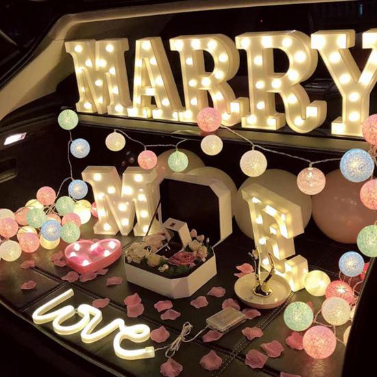 Гирлянда из хлопковых шариков Водонепроницаемая на батарейках 10/20/40 светодиодов Рождество Свадьба Хэллоуин Праздничная вечеринка Декоративная гирлянда