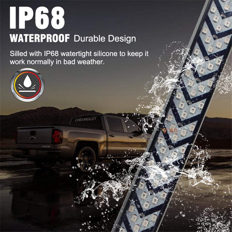 40-дюймовая красная желтая светодиодная лента для задней двери грузовика 4-функциональная со сканирующим режимом, режимом вождения, торможения и динамичным указателем поворота для Jeep, пикапа, внедорожника, Dodge