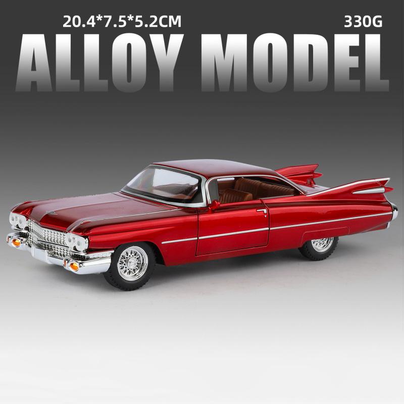 1:24 Cadillac Eldorado Biarritz 1959 Series 62 Latte Art Version Alloy Metal Diecast Model Car Decoration Desktop Display Gifts
