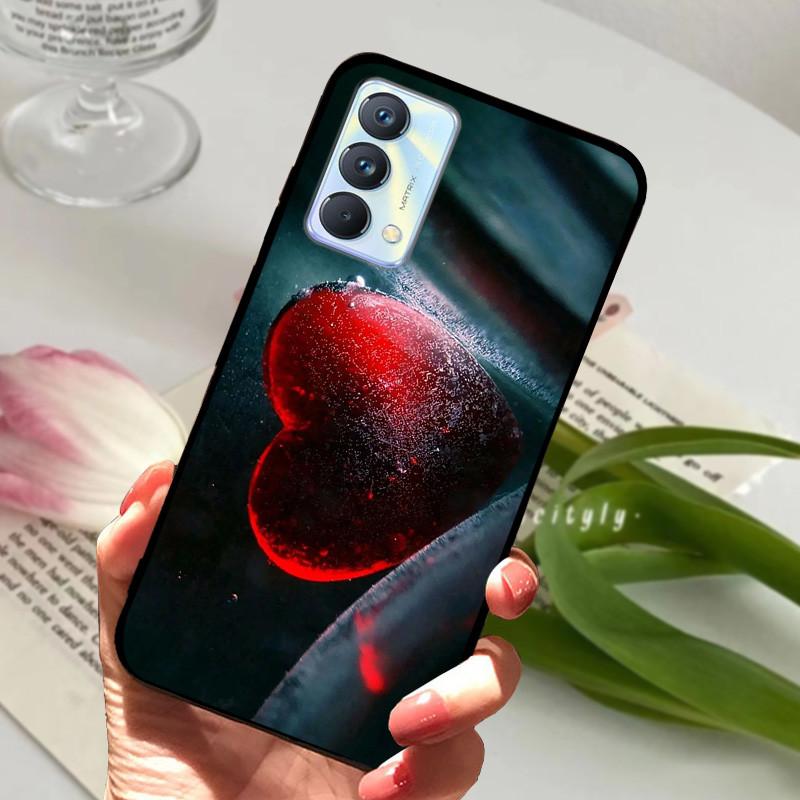 Для чехла Realme GT Master Case Edition Животные Мультфильмы Мягкий Силикон Funda для Телефона Realme GT Master Explorer Чехол Черный Coque