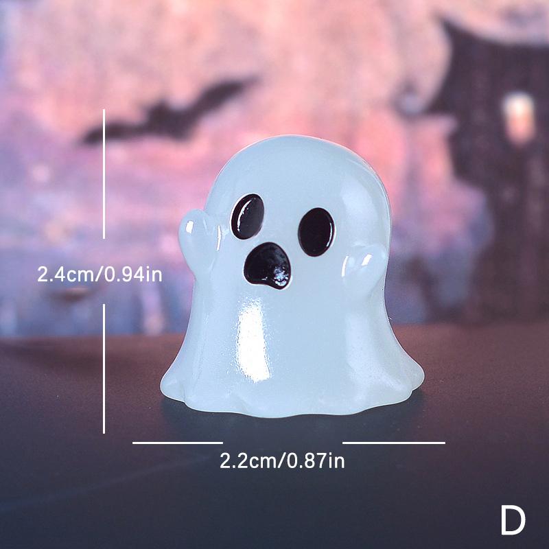 1 шт. Миниатюрная светящаяся фигурка на Хэллоуин из микропейзажа, миниатюрная фигурка из смолы, мини-сад фей, светящиеся в темноте украшения