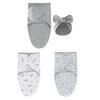 Baby Sleeping Bag Cotton Sleepsack Swaddle Wrap Blanket Bowknot Hat Swaddle Blanket Swaddle Sack for Boy Girl 0-6 Month