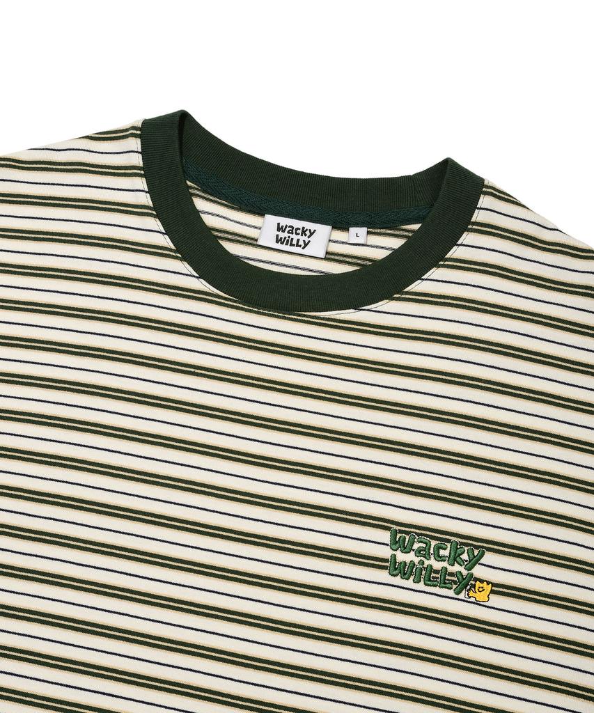 WACKY WILLY Striped Long Sleeve Green