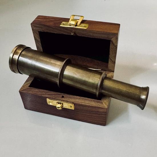 6 inch Brass Spyglass Telescope Home Decor Birthday Gift For Men