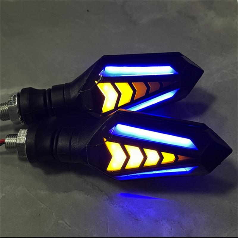 Мотоциклетная светодиодная лампа указателя поворота, последовательная струящаяся вспышка, индикаторные лампы, ходовые огни, стрелки, светодиодная лампа указателя поворота мотоцикла