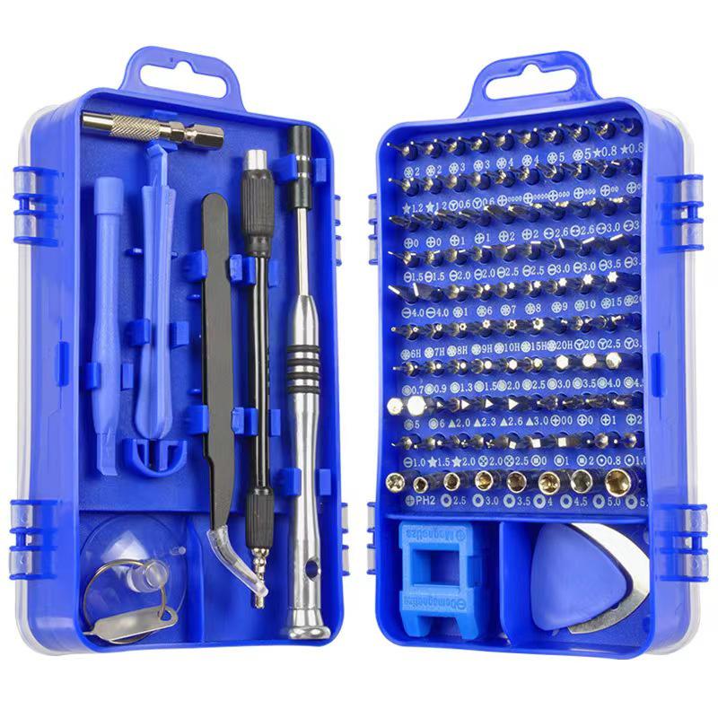 115-in-1 Chrome Vanadium Steel Phone & Watch Repair Screwdriver Set