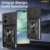 AMORUS Для Xiaomi Poco C71 4G/Redmi A5 4G (171,7 мм) Чехол-подставка PC+TPU для телефона с выдвижной шторкой для камеры