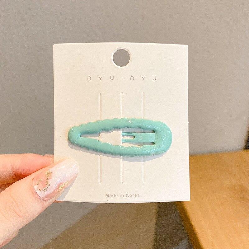 2 шт. корейская волна ярких цветов заколка для волос Kawaii простые базовые заколки для волос для детей головной убор головной убор для девочек детские аксессуары для волос