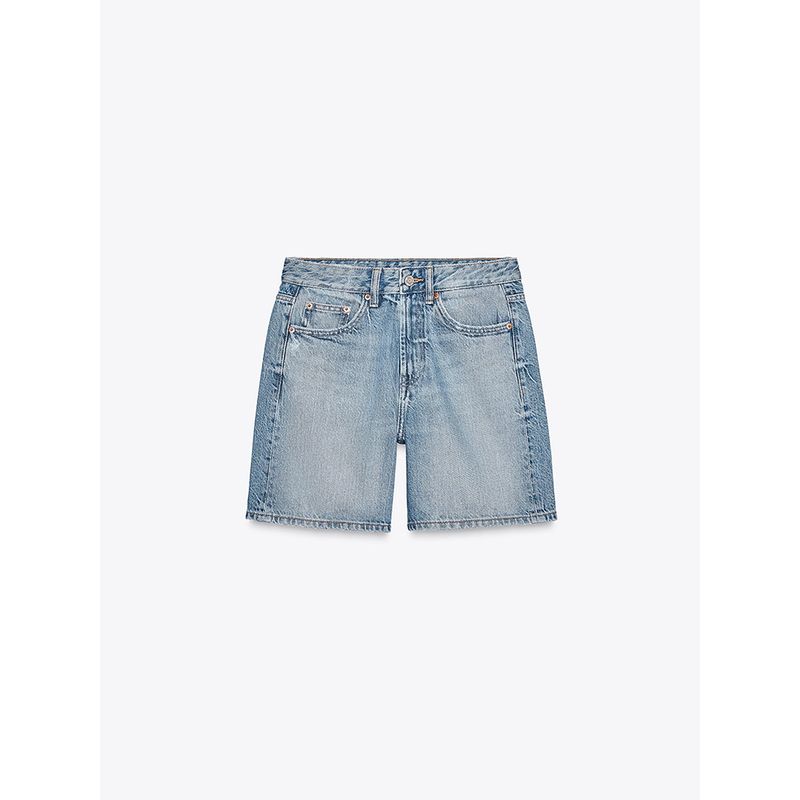 Za2025 Summer New Women Clothes Versatile Slimming Mid Waist Simple and Versatile Denim Casual Shorts 4365005