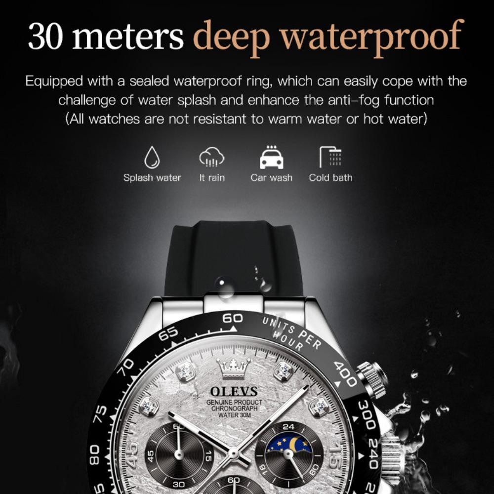 OLEVS Новые лучшие мужские часы Силиконовые многофункциональные кварцевые мужские часы Высококачественные часы