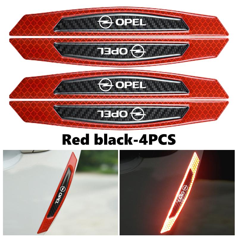For Opel Reflective Car Sticker Door Edge Guards Trim Molding Protection Strip Scratch Protector Insignia Corsa Zafira Meriva YC4