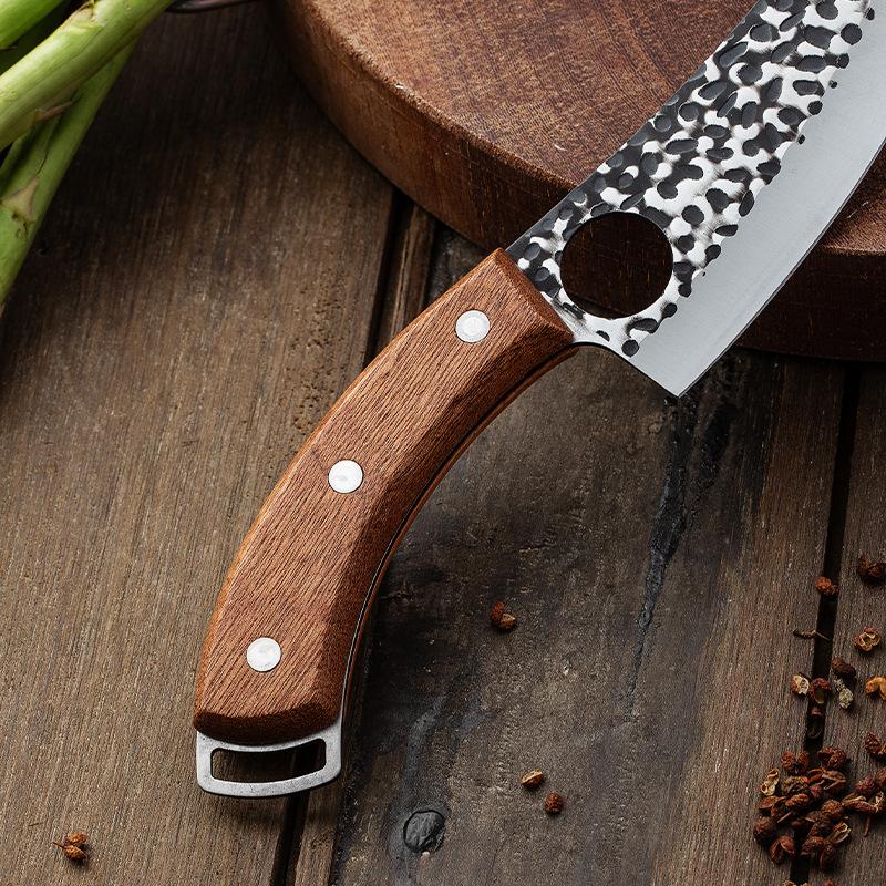 Stainless Steel Kitchen Knife Meat Cutting BBQ Knife Handmade Forged Butcher Slicing Knife Cooking Chef Knife and Accessories