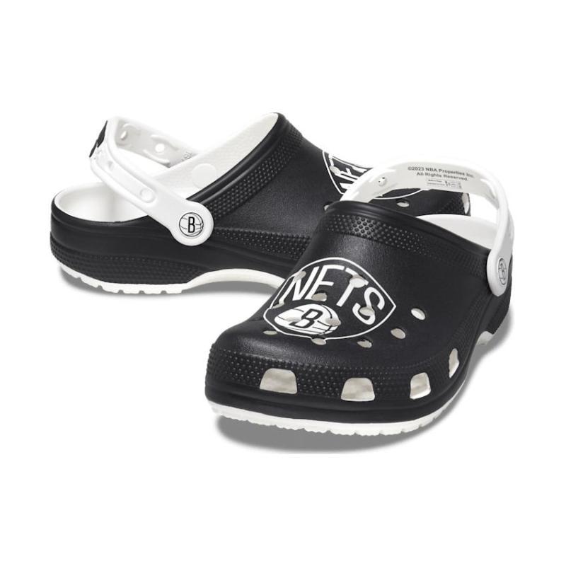 Crocs Бруклин НБА НЕТС Дышащие Удобные Клоги Унисекс Черный