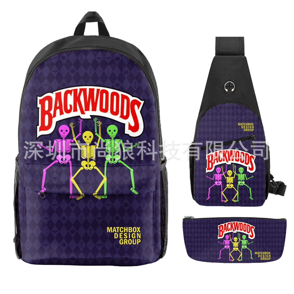 Школьный рюкзак для ученика Backwoods Рюкзак Сумка через плечо Школьная сумка Рюкзак большой емкости Водонепроницаемый рюкзак