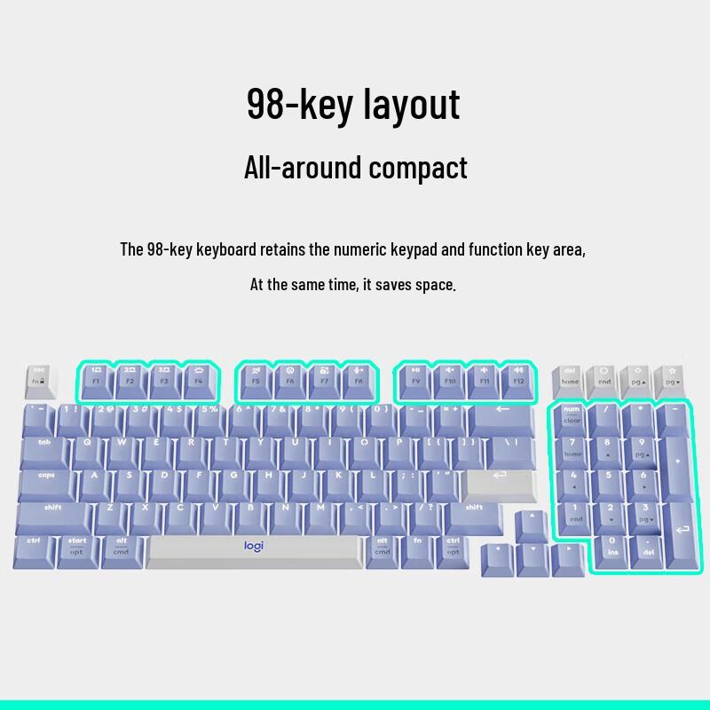 Беспроводная механическая клавиатура Logitech ALTO KEYS K98M AI Custom