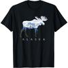 Alaska Day Moose Snowy Mountain T-Shirt T-Shirt