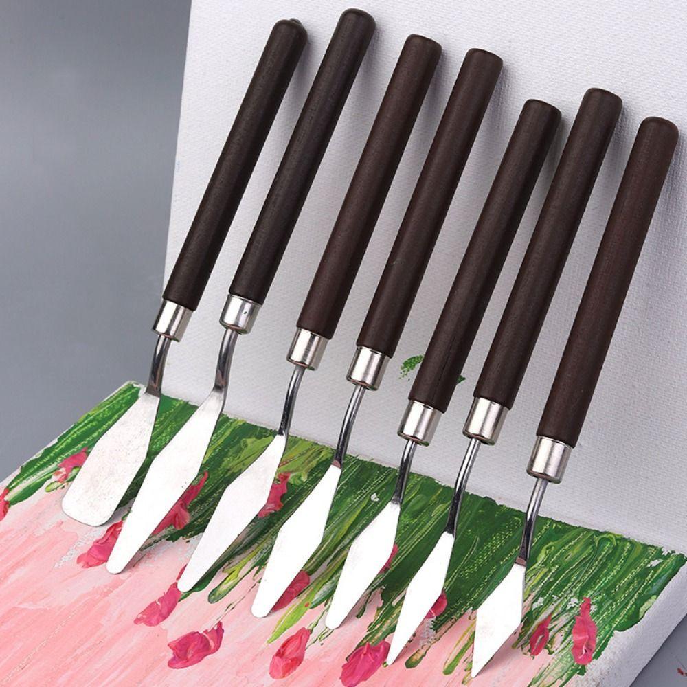 Acrylic Color Mixing Scraper Stainless Steel Palette Spatula Art Painting Scraper  Artist
