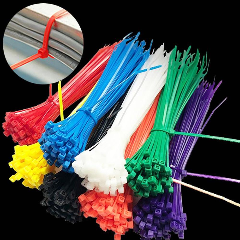 100pcs/pack Nylon Wire Self-Locking Corrosion Resistance Cable Zip Ties Organiser Fasten Cable