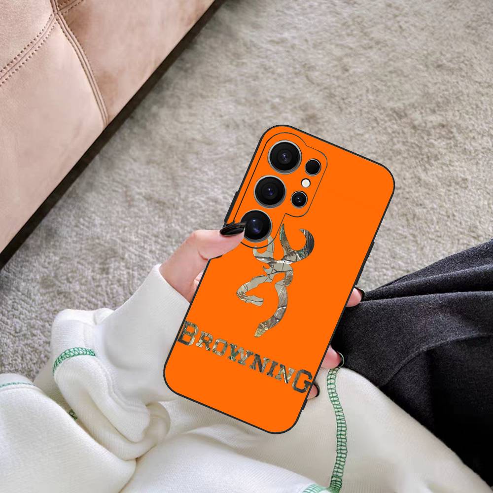 B-Browning Logo Phone Case For Samsung S 24 Fe 25 Ultra Plus 20 Lite 21 30 22 23 24 22 Ultra 5G Fundas