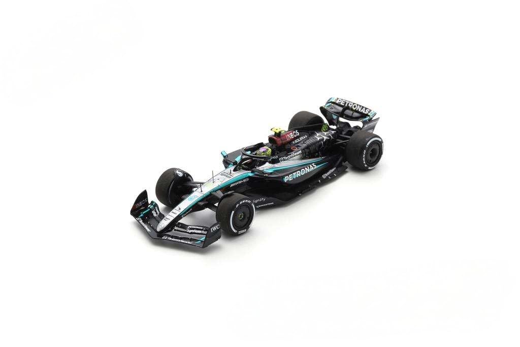 Spark Scale Petronas F1 Team W15 2024 F1 Las Vegas GP 2nd Place Hamilton Finished Model 1/43 Mercedes-AMG E-Performance #44 L.