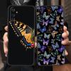 butterfly Phone Case For Realme 10 9 8 5G 7 6 GT2 Pro Plus 9i 8i C21 C11 C25 C35 GT Neo 2 3 3T Soft Silicone Black Cover Coque