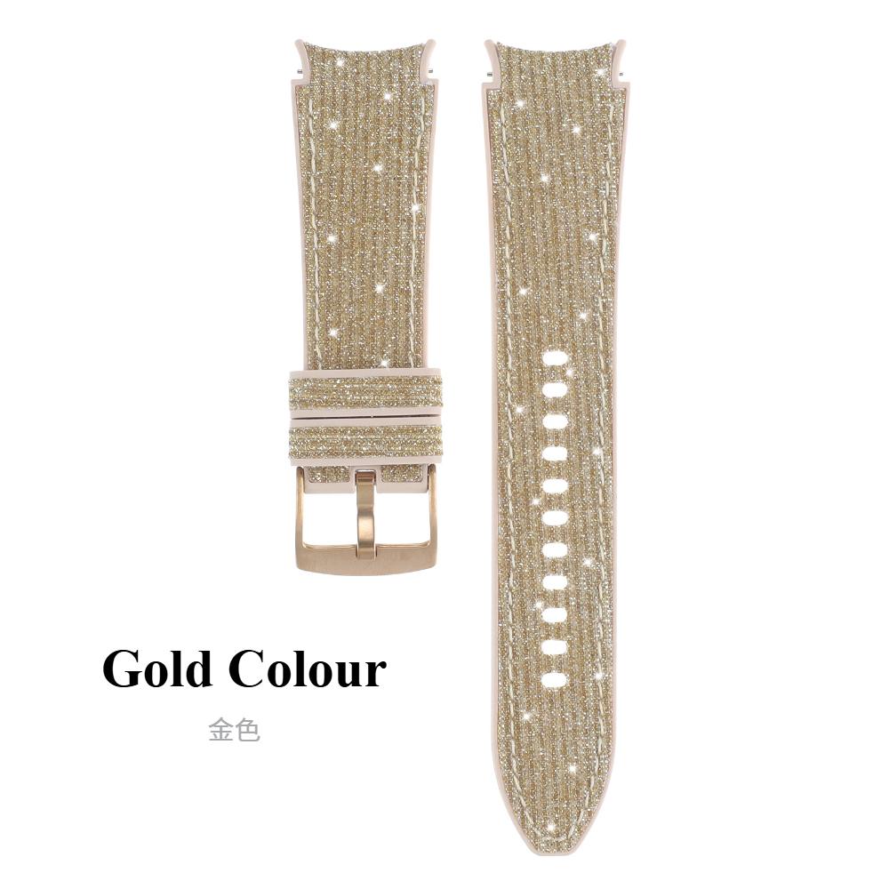 Ремешок без зазоров для Samsung Galaxy Watch 7 40мм/44мм, браслет с блестящим градиентным цветом, силиконовый ремешок для Galaxy Watch7 FE 6 4 Classic/5 Pro 45мм 43мм 46/47мм