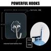 10 шт., прозрачные прочные самоклеящиеся крючки из нержавеющей стали, вешалка для хранения ключей для кухни, ванной комнаты, двери, стены, многофункциональная
