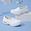 Больничная обувь Рабочая обувь Медсестринская обувь с воздушной амортизацией для женщин Дышащая Плоский каблук Удобная Мягкая подошва Белая Толстая подошва