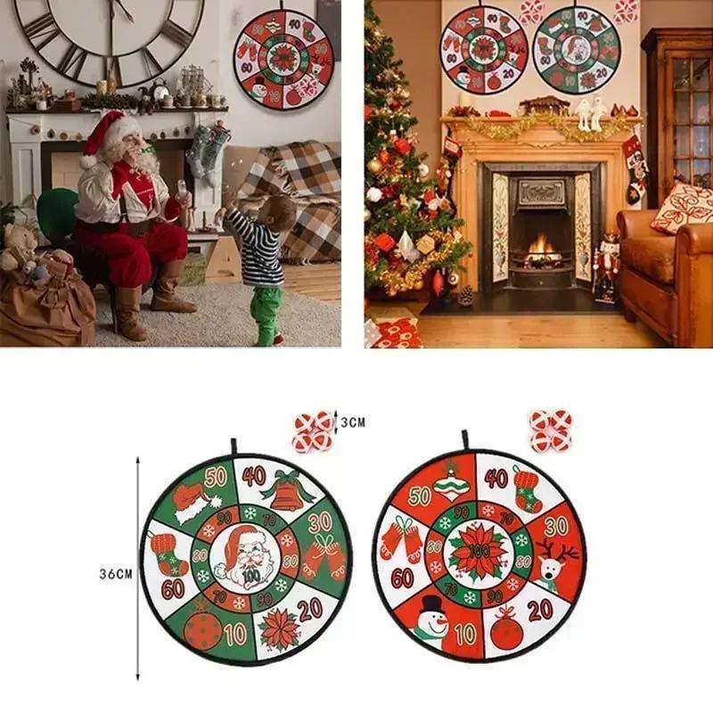 Новые рождественские товары для украшения дома Креативная мишень для дартса Санта-Клаус Метание Дартс Мишень Стрельба Дартс Доска Игровые принадлежности для вечеринки