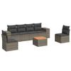 VidaXL Salon de Jardin avec Coussins 7 pcs, Canapés de Patio, Ensemble de Meubles, Mobilier de Terrasse Extérieur, Gris 3225395