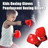 1 Pair Unisex Children Boxing Gloves Faux Leather Youth Punching Bag Kickboxing Muay Thai Mitts Training Sparring Gloves
