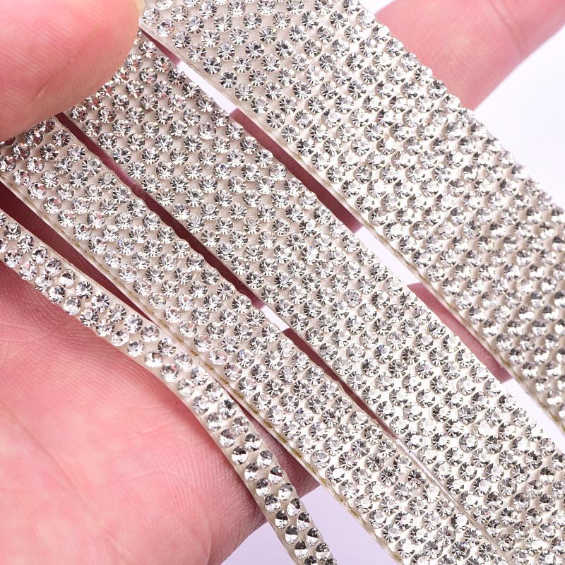 Glass Mesh Drill Row Drill Double-Sided Rubber Drill Piece Diy Rhinestone Mobile Phone Beauty Case Car Drill Sticker Accessories