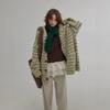 Women Versatile Color Block Striped Hooded Knit Cardigan Autumn Winter Vintage Boho Long Plus Size Sweater Coat