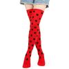 Ladybug Knee High Socks Polka Dot Long Boot Stockings Novelty Thigh High Stockings  for Women