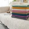 Dutch Velvet Embroider Sofa Cover Non-slip Corner Couch Slipcover Autumn Winter Universal Sofa Cushion Solid Color Sofa Cushion
