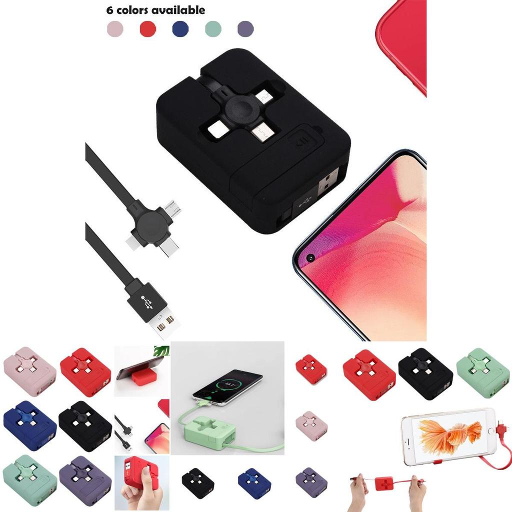 Кабель 3-в-1 для быстрой зарядки для iOS, Micro и Type-C, не запутывающийся дизайн