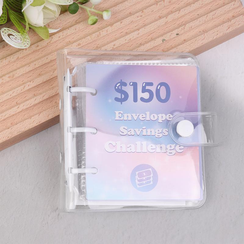 Папка-переплет для экономии денег на $150/300/500/1000 Папка-переплет для сбережений Мини-папка для хранения наличных денег Бюджетная книга Конверт для экономии денег Блокнот