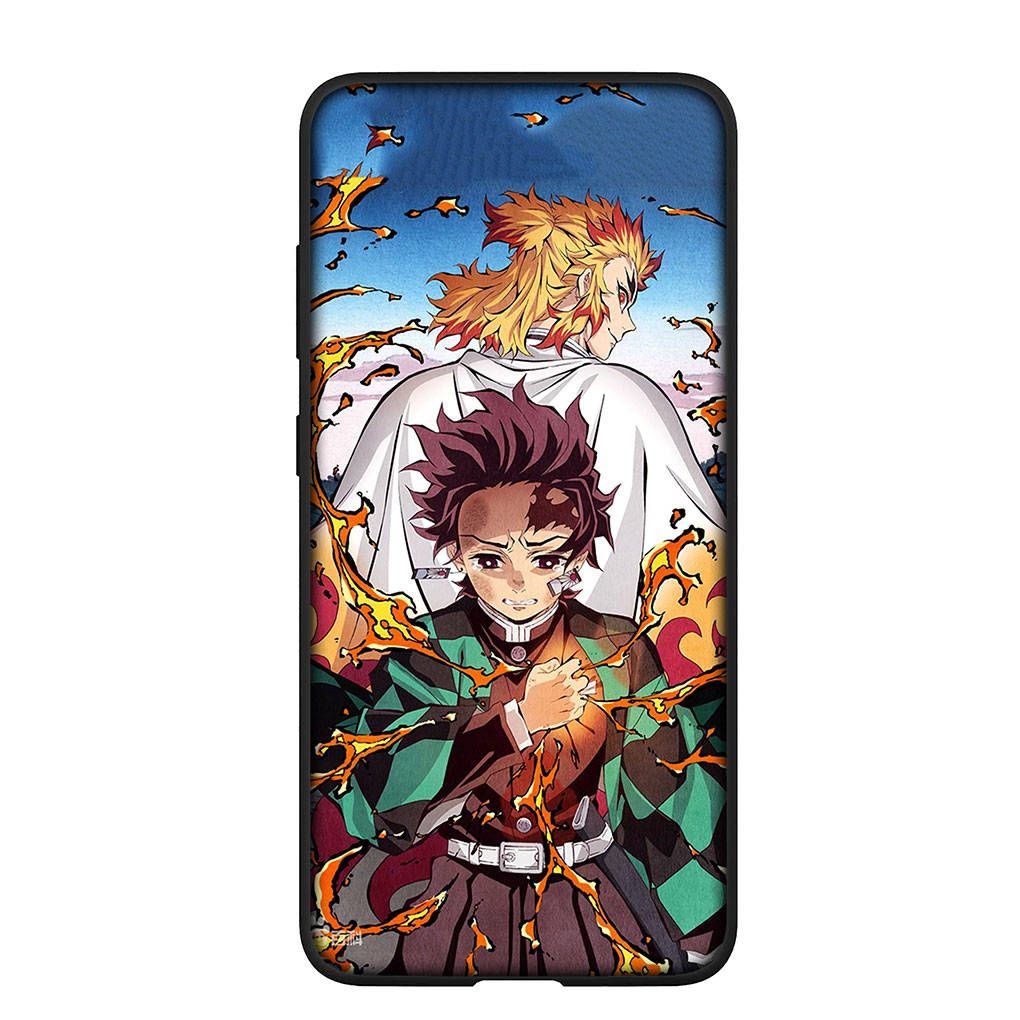 Чехол для Samsung Galaxy S25 S24 S23 iPhone 16 15 Xiaomi Redmi Note 14 13 12 16E X 11 Pro Max OPPO Moto Huawei аниме Kamado Tanjirou Demon Slayer Cover