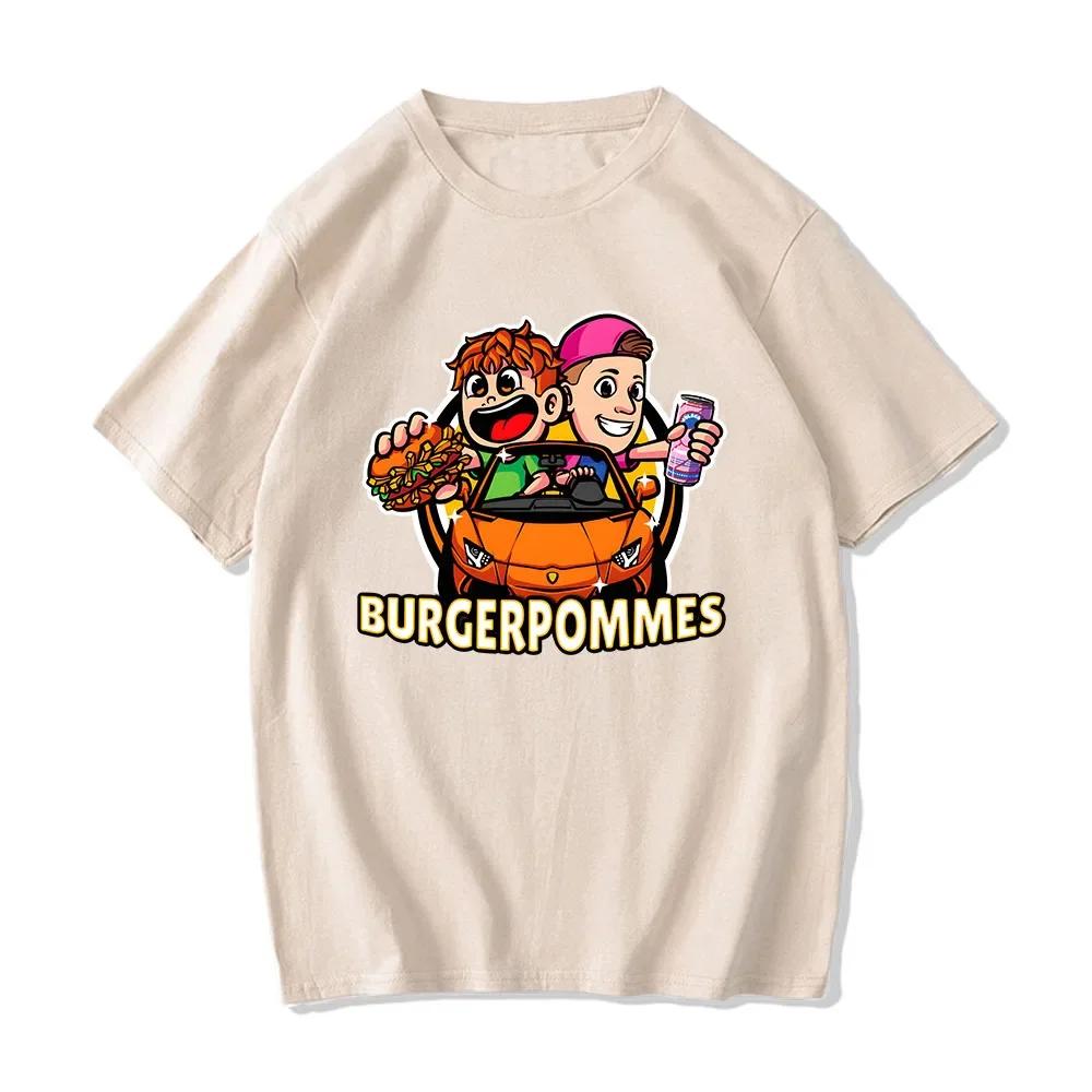 Burgerpommes 2 LukasBurger Футболки с мультяшным графическим принтом Футболка Marvin Vlogt ICrimax Футболка из хлопка для мужчин и женщин Футболки унисекс