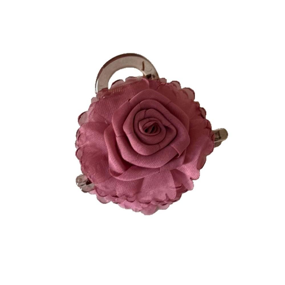 Double-Sided Hair Claw Rose Flower Floral Hairpin Sweet Hair Clip Hair Accessories