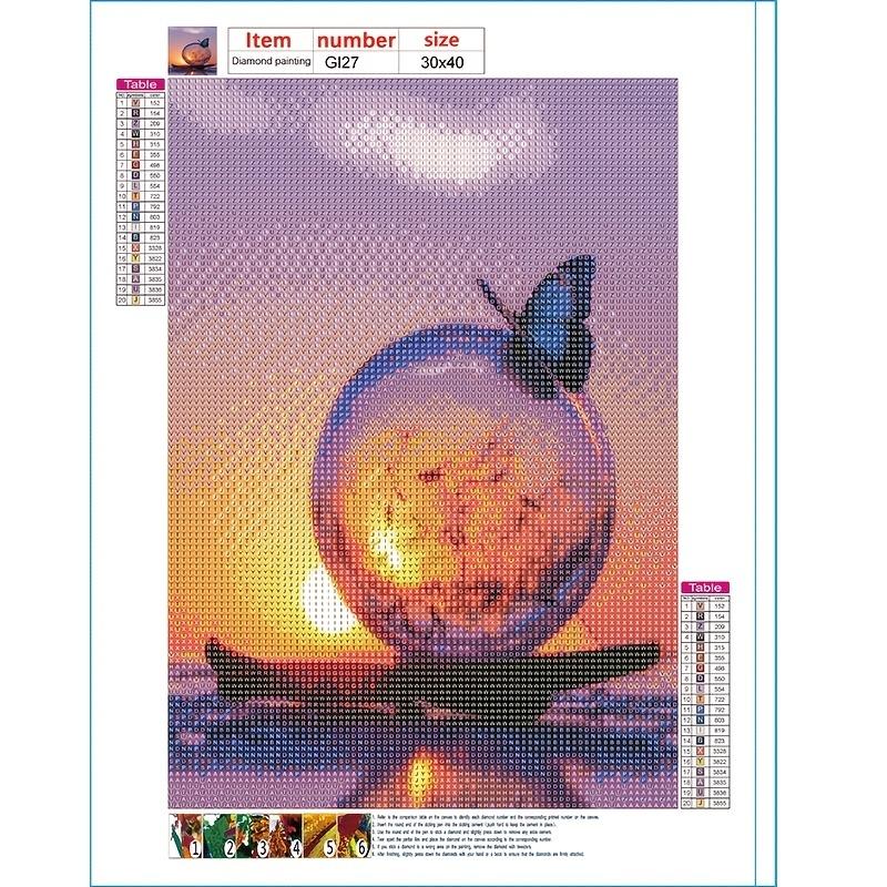 5D Diy Diamond Painting Dandelion and Butterfly Cross Stitch Set Full Diamond Embroidery Mosaic Art Picture of Rhinestones Decor Gift