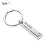 Personalized Stainless Steel Dad Fathers Boyfriend Gifts Keyring Pendant Drive Safe Men Keychain