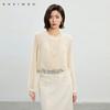 Mixed color woven hollow knitted sweater