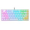 Gaming Brown Shaft 81 Keys Key Mechanical Gaming Keyboard with RGB Luminous LED English Layout USB Wired High Speed Waterproof Gaming Computer