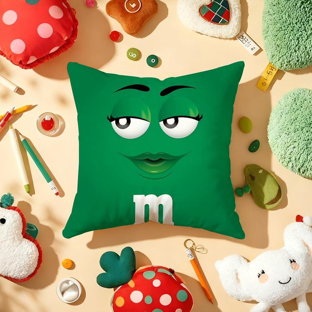 Милая Забавная Арт M-M&M'S Наволочка Плюшевая Ткань Мягкая Двусторонняя Печать Диван Теплая Зимняя Дом Детский Подарок Наволочка